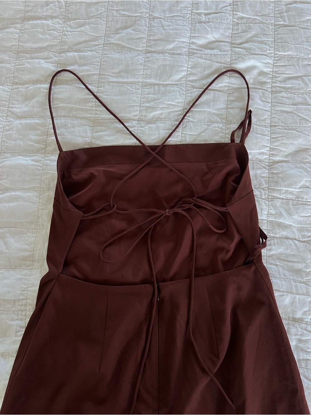 BHLDN Gavin Dress size 4 brown rust orange open back - Picture 4 of 10